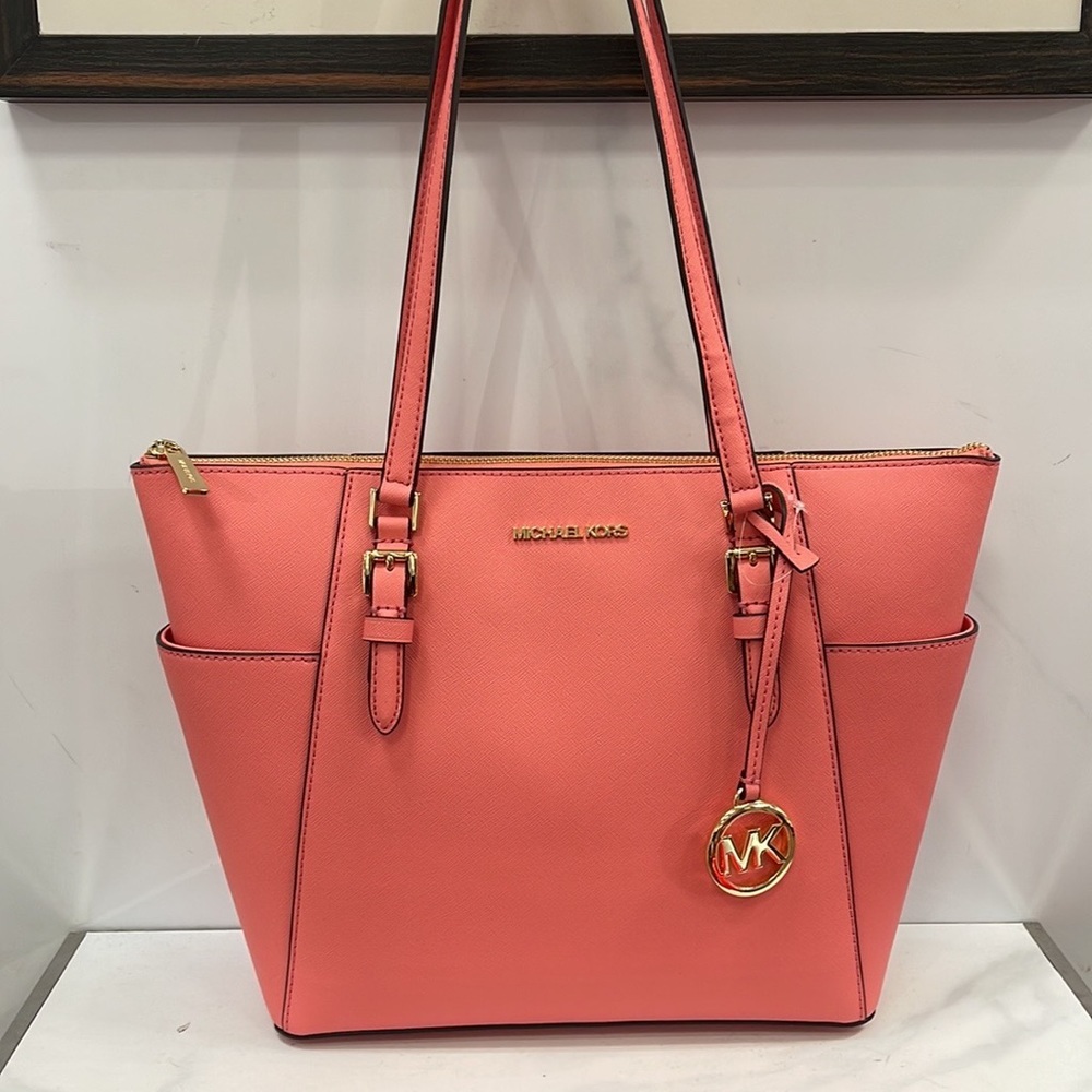 MICHAEL KORS Charlotte Large Leather Top-Zip Tote
Tea Rose - Picture 2 of 16